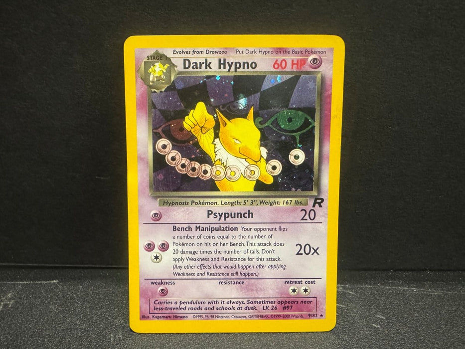 Dark Hypno 9/82 (Holo) - Team Rocket - Moderately Played