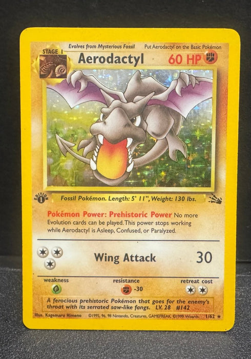 Aerodactyl 1/62 1ST Edition - Fossil - Moderately Played