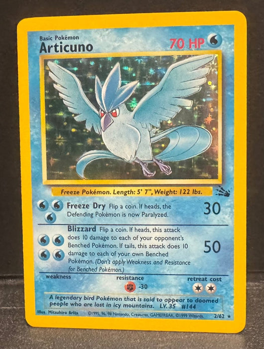 Articuno 2/62 - Fossil - Near Mint