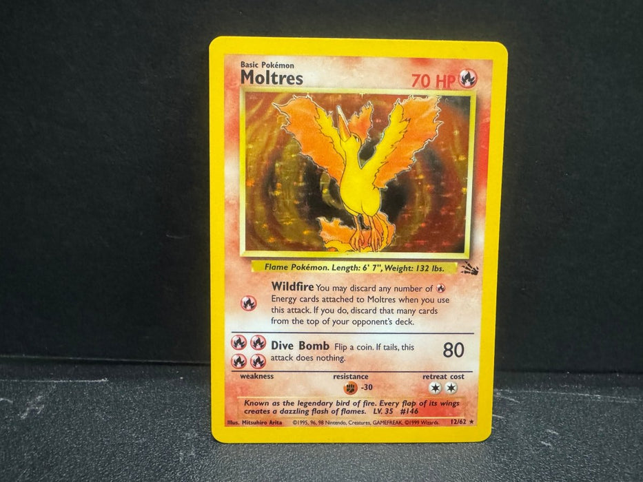 Moltres 12/62 (Holo) - Fossil - Moderately Played