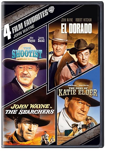 4 Film Favorites: John Wayne (the Searchers, the Shootist, El Dorado, the Sons of Katie Elder) - DVD