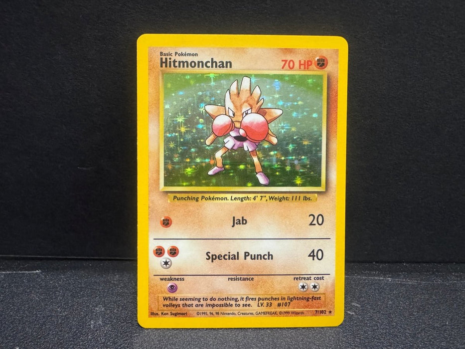 Hitmonchan 7/102 - Base Set - Moderately Played