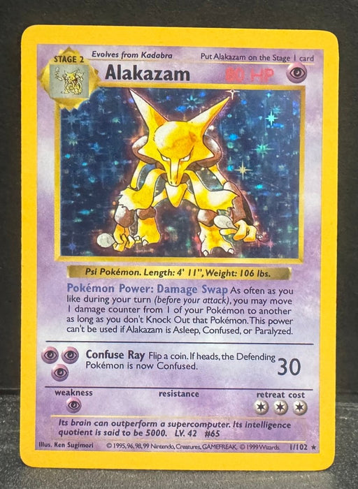 Alakazam 1/102 (Shadowless) - Base Set - Near Mint