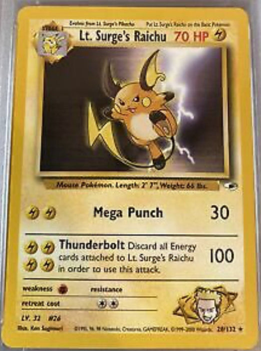 Lt. Surge's Raichu 28/132 - Gym Heroes (G1)