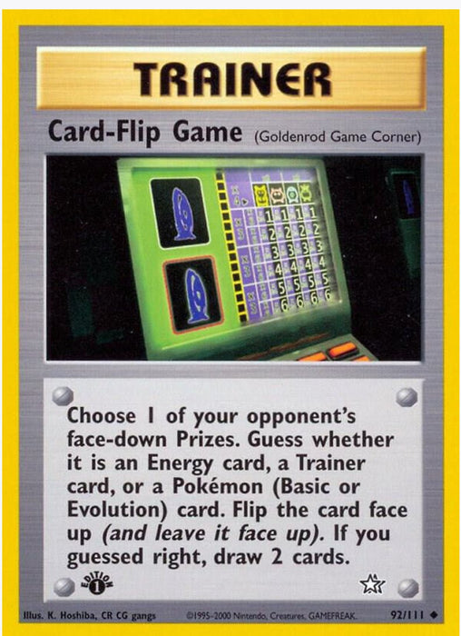 Card-Flip Game 92/111 (Goldenrod Game Corner) - Neo Genesis (N1)