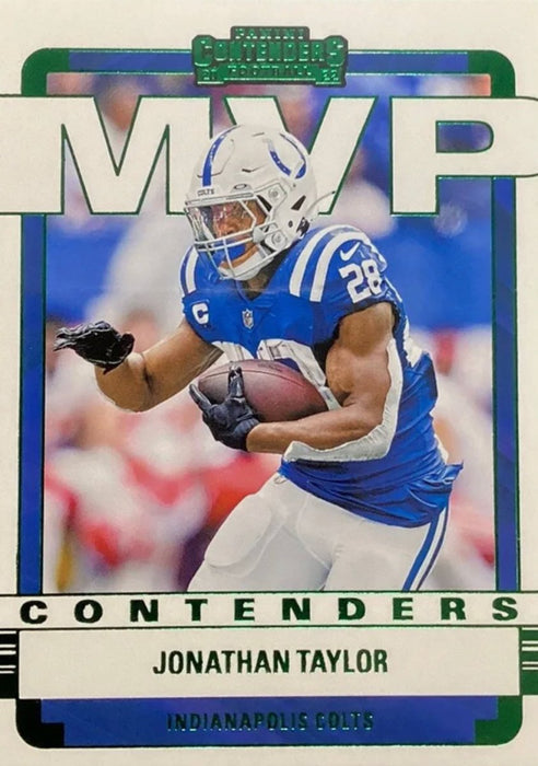 2022 Panini Contenders: Jonathan Taylor #MVP-JTA (Green)