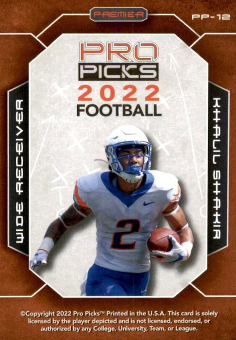 2022 Wild Card: Pro Picks: Khalil Shakia (Orange - Silver) #PP-12