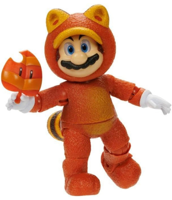 The Super Mario Bros. Movie: Tanooki Mario Figure with Leaf Accessory Series 2 (New) - Toys