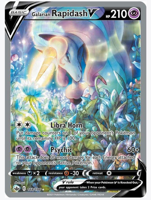 Galarian Rapidash V 168/198 (Alternate Full Art) - SWSH06: Chilling Reign (SWSH06) - Near Mint