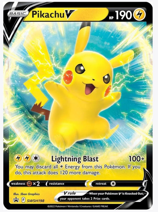 Pikachu V - SWSH198 - SWSH: Sword & Shield Promo Cards (SWSD)