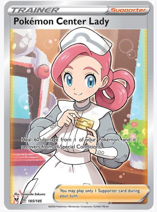 Pokemon Center Lady (Full Art) - SWSH04: Vivid Voltage (SWSH04) - Lightly Played