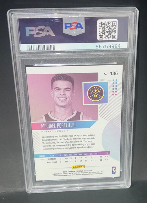 2018 Panini Status Michael Porter JR. #186 - PSA Graded 10