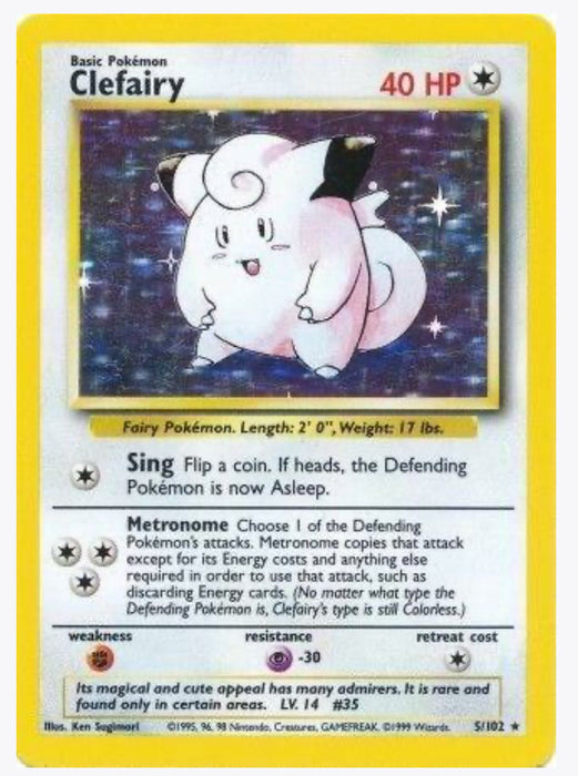 Clefairy 5/102 - Base Set (BS)