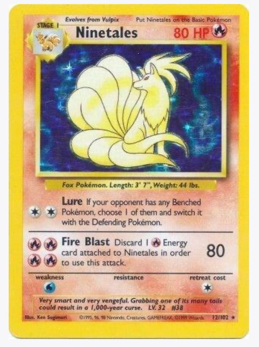 Ninetales 12/102 - Base Set (BS) - Lightly Played