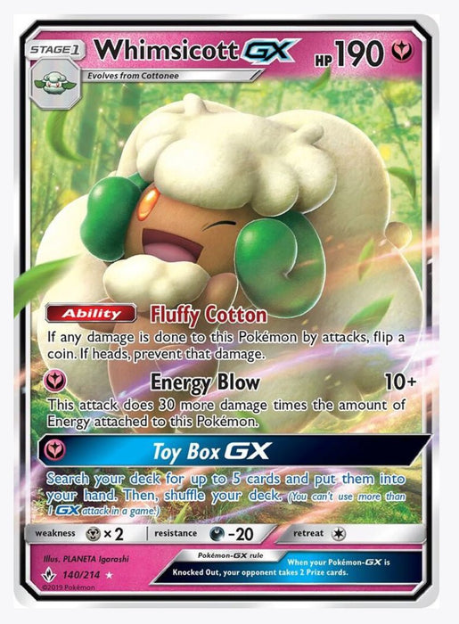 Whimsicott GX - SM - Unbroken Bonds (SM10)