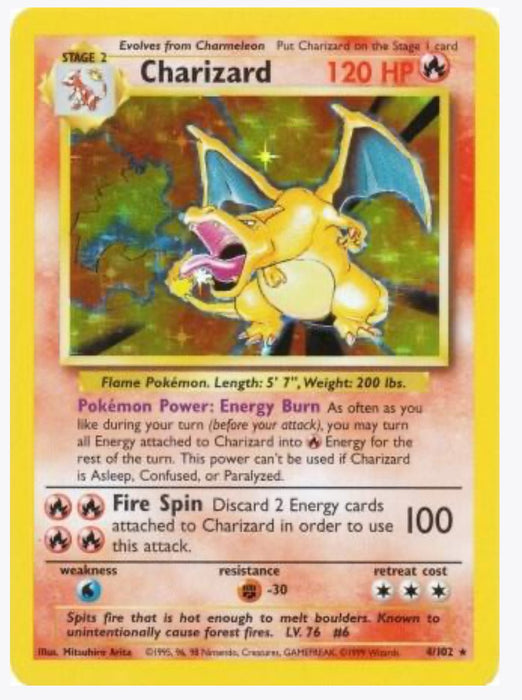 Charizard 4/102 - Base Set (BS) - Lightly Played