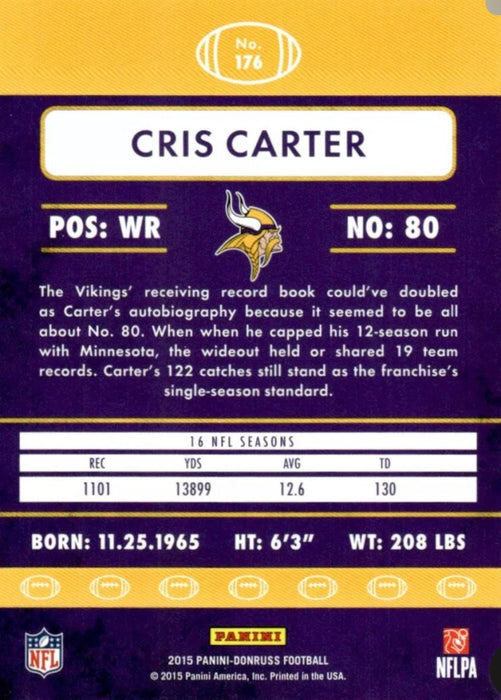 2015 Panini Donruss: Cris Carter #176