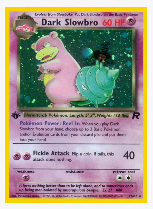 Dark Slowbro 12/82 1ST Edition (Holo) - Team Rocket - Lightly Played