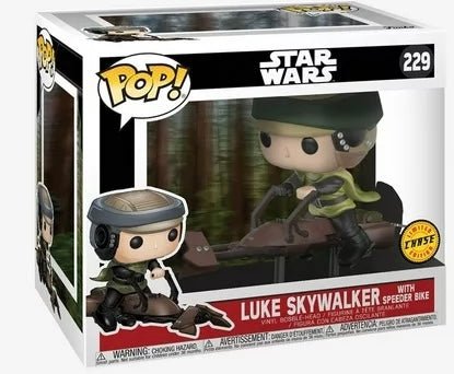 Star Wars: Luke Skywalker With Speeder Bike (Chase) - With Box - Funko Pop