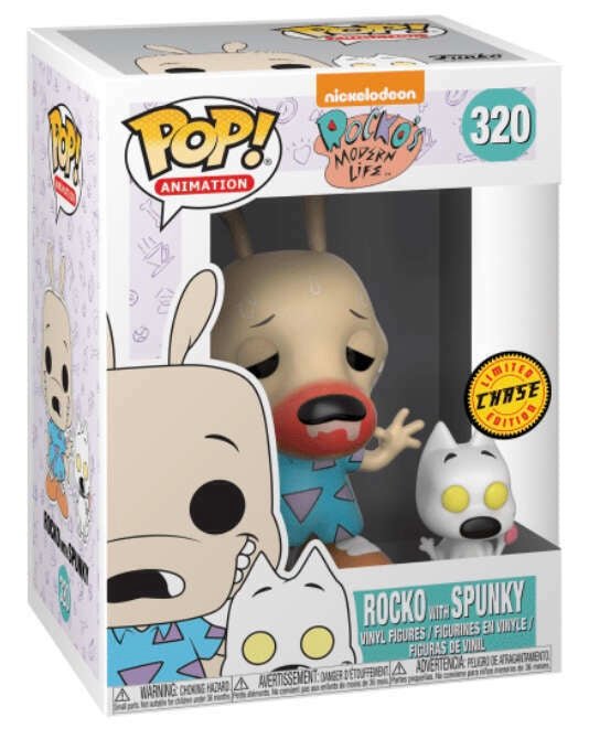 Nickelodeon Rocko’s Modern Life: Rocko with Spunky (Sick) #320 (Limited Edition Chase) - With Box - Funko Pop