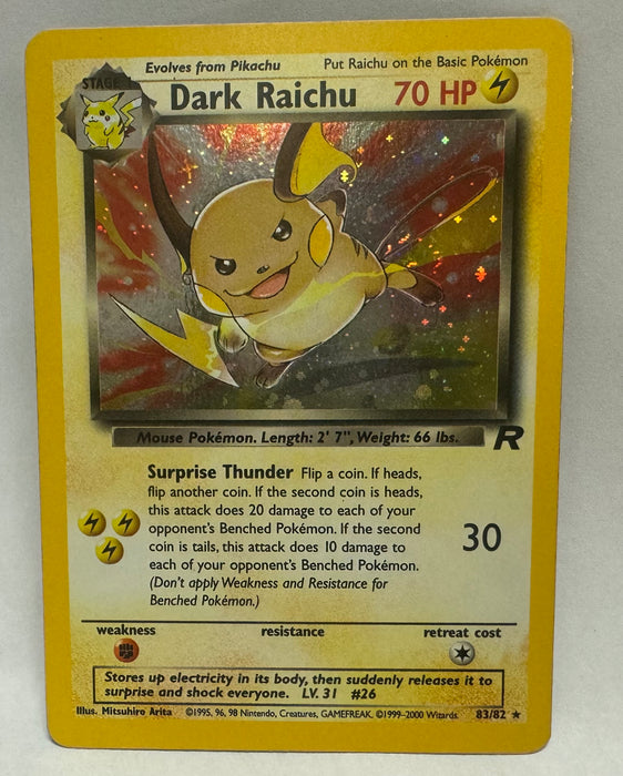 Dark Raichu 83/82 - Team Rocket (TR) - Lightly Played