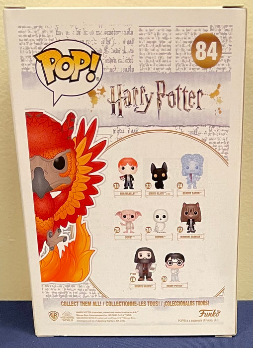 Harry Potter: Fawkes #84 (Flocked) (2019 Summer Convention Exclusive) - With Box - Funko Pop