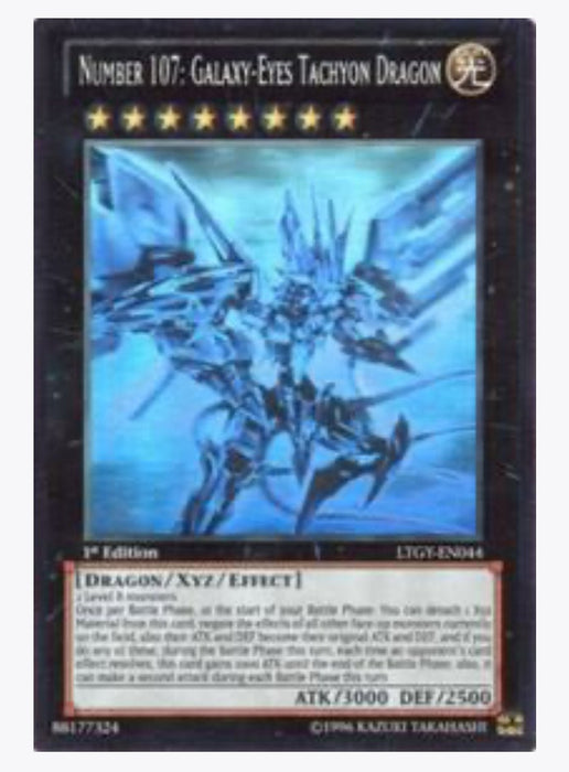 Number 107: Galaxy-Eyes Tachyon Dragon (Ghost Rare) - Lord of the Tachyon Galaxy (LTGY) - Near Mint