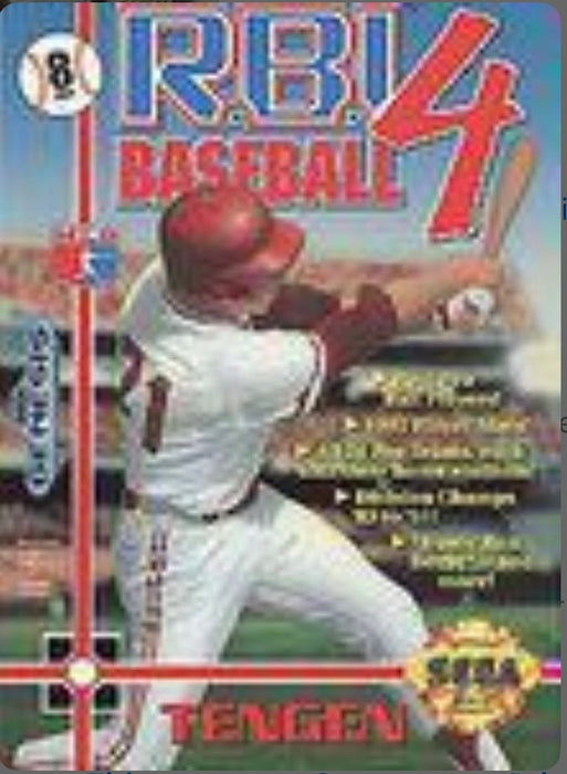 RBI Baseball 4 - Box And Game - Sega Genesis