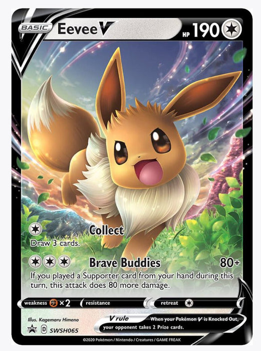 Eevee V - SWSH065 - SWSH: Sword & Shield Promo Cards (SWSD)