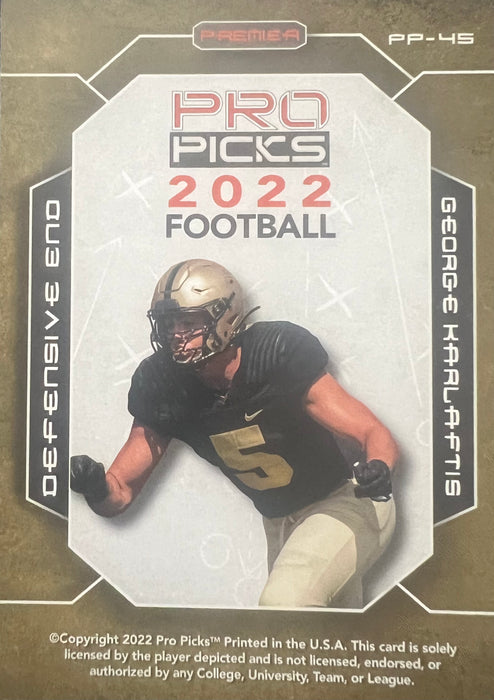 2022 Wild Card: Pro Picks: George Karlaftis (Gold - Silver) #PP-45