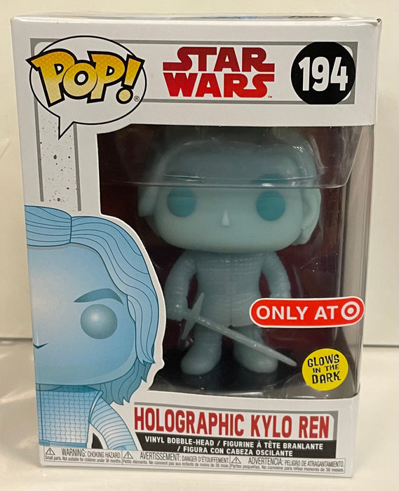 Star Wars: Holographic Kylo Ren #194 (Target Exclusive) (Glow In The Dark) - With Box - Funko Pop