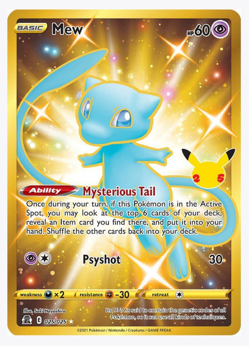 Mew 25/25 (Secret) - Celebrations - Near Mint