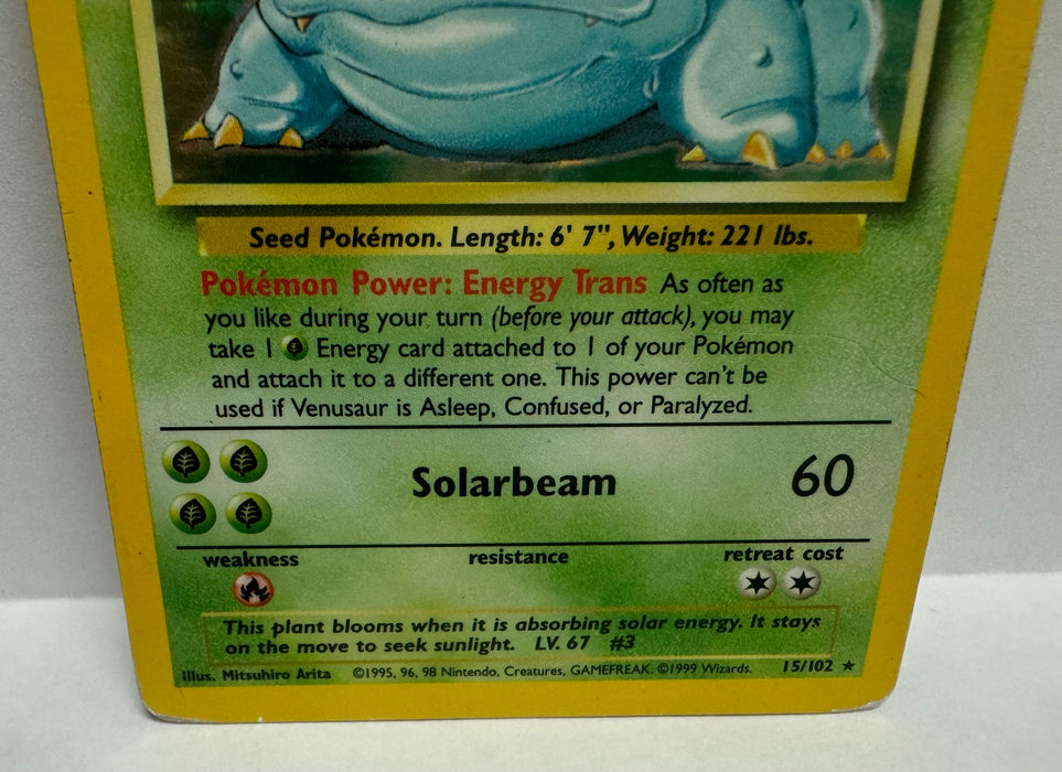 Venusaur 15/102 - Base Set (BS) - Moderately Played