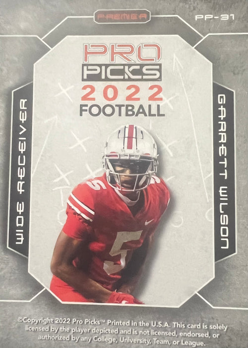 2022 Wild Card: Pro Picks: Garrett Wilson (Gray - Silver) #PP-31