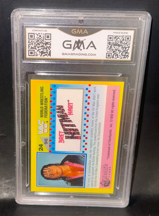 1992 Merlin Gold Series WWF Bret Hit Man #24 - GMA Gradrd 8.5