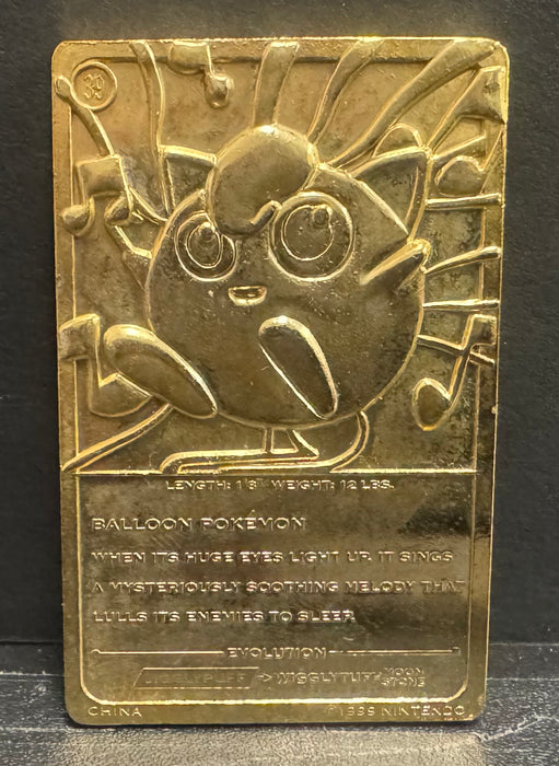 1999 Jigglypuff Gold Bar - Burger King Promo