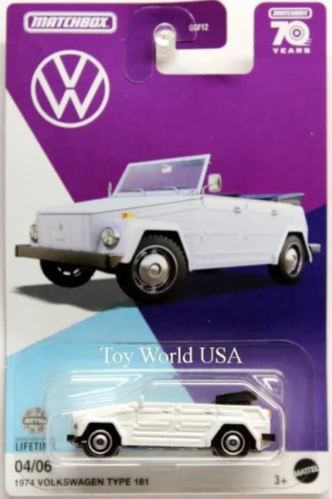 Matchbox: 70 Years: 1974 Volkswagen Type 181 2/5 Special Edition - New - Toys And Collectibles