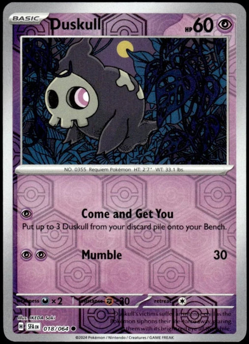 Duskull 18/64 - SV: Shrouded Fable (SFA)