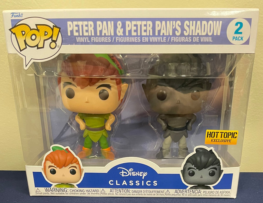 Peter Pan & Peter Pan’s Shadow (Hot Topic Exclusive) - With Box - Funko Pop