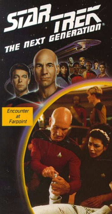 Star Trek: The Next Generation, Episodes 1 & 2: Encounter at Farpoint, Parts I & II (1996) (Slipcover) - VHS