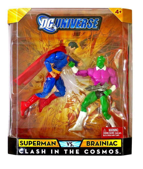 DC Universe Superman Vs. Brainiac Clash In The Cosmos (Cosmetically Flawed Box) - New - Toys And Collectibles