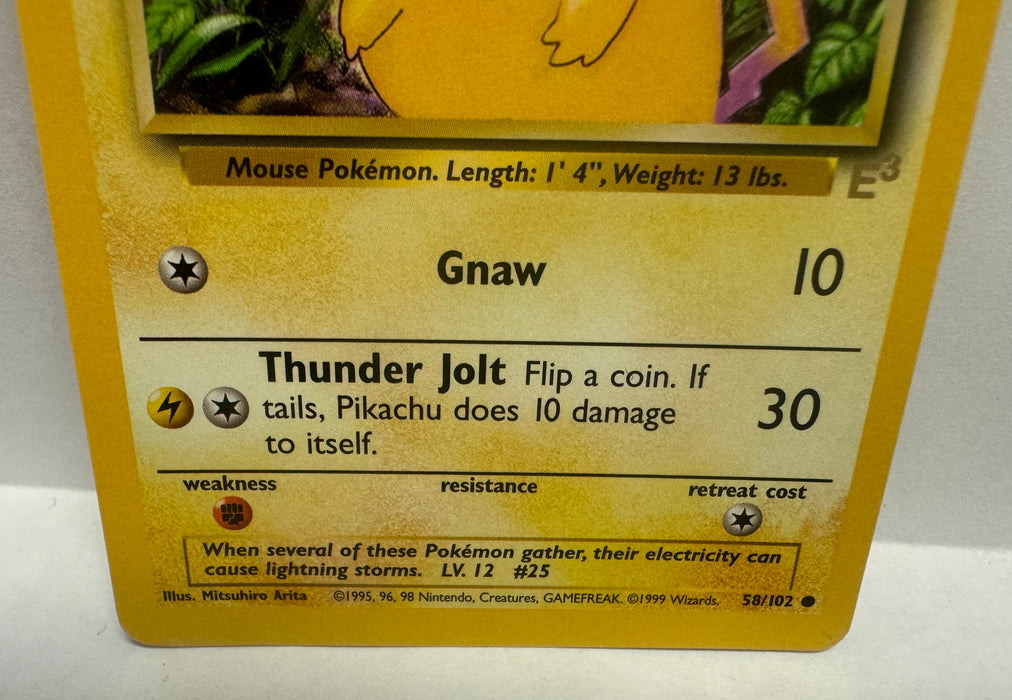 Pikachu - 58/102 (E3 Stamped) - Miscellaneous Cards & Products (MCAP) - Lightly Played