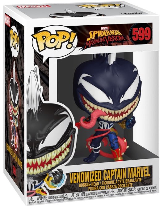 Marvel Spider-Man Maximum Venom: Venomized Captain Marvel #599 - In Box - Funko Pop