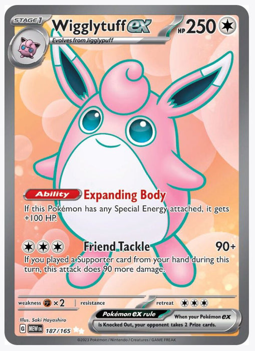 Wigglytuff ex - 187/165 - SV: Scarlet & Violet 151 (MEW)