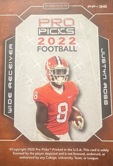 2022 Wild Card: Pro Picks: Justyn Ross (Orange - Silver) #PP-36