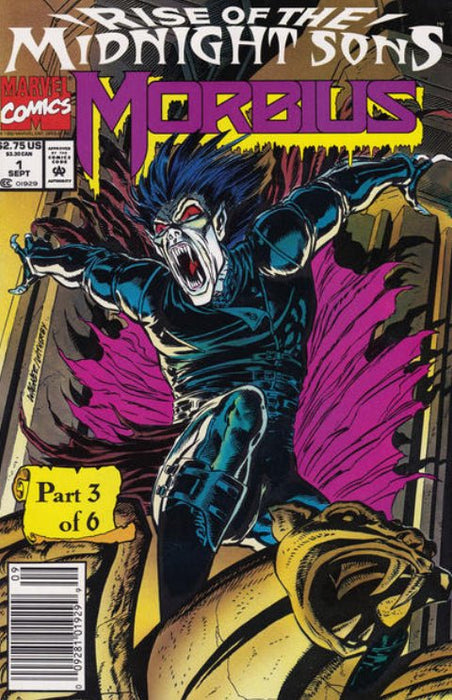 Morbius: The Living Vampire #1 Newsstand Edition (1992)