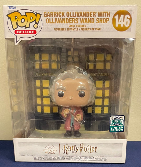 Harry Potter: Garrick Ollivander With Ollivanders Wand Shop #146 (2022 Funkon Exclusive) - With Box - Funko Pop