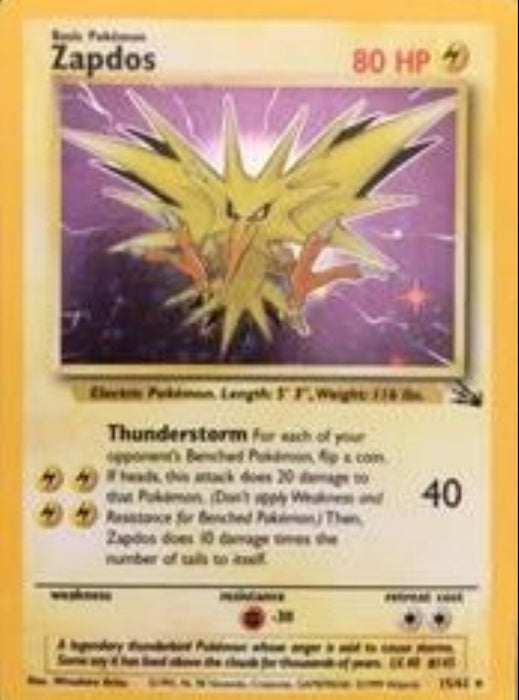 Zapdos 15/62 - Fossil - Lightly Played