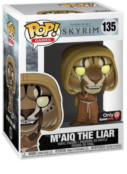 Elder Scroll Skyrim: M’aiq The Liar #135 (GameStop Exclusive) - In Box - Funko Pop