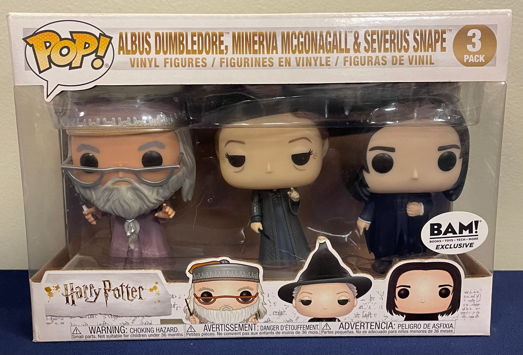 Harry Potter: Albus Dumbledore, Minerva Mcgonagall & Severus Snape (BAM! Exclusive) - With Box - Funko Pop